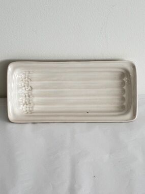 Vintage Sunburst Canada pottery rectangular asparagus serving platter plate